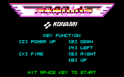 Gradius - Screenshot - Game Title Image