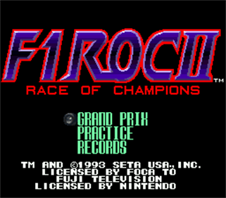 F1-ROC II: Race of Champions - Screenshot - Game Title Image