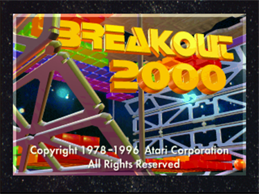 Breakout 2000 - Screenshot - Game Title Image