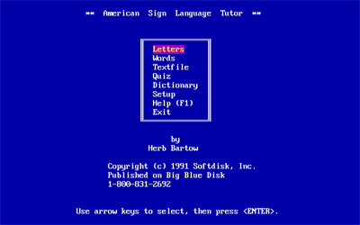 American Sign Language Tutor - Screenshot - Game Select Image