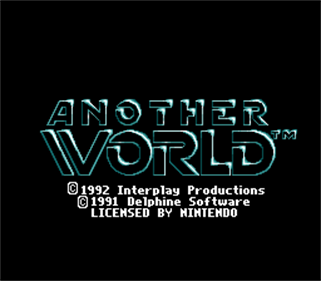 Out of This World - Screenshot - Game Title Image