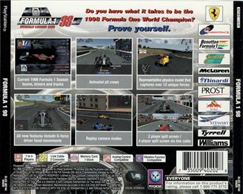 Formula 1 98 - Box - Back Image