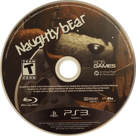 Naughty Bear - Disc Image