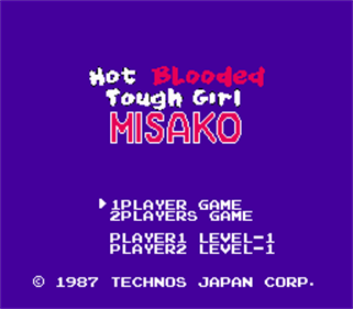 Hot Blooded Tough Girl Misako - Screenshot - Game Title Image