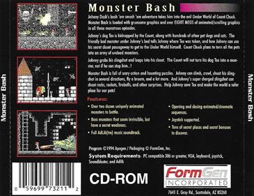 Monster Bash - Box - Back Image