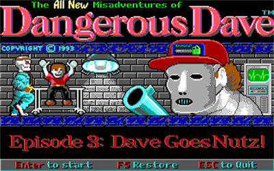 Dangerous Dave: Dave Goes Nutz - Screenshot - Game Title Image