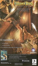 Prince of Persia: The Sands of Time - Advertisement Flyer - Back Image