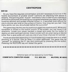 Centropods - Box - Back Image
