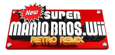 New Super Mario Bros. Wii: Retro Remix - Clear Logo Image