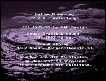 Weltendaemmerung - Screenshot - Game Title Image