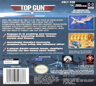 Top Gun: Firestorm Advance - Box - Back Image