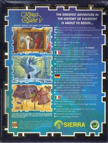 King's Quest V: Absence Makes the Heart Go Yonder! - Box - Back Image