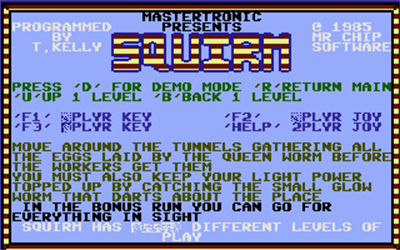 Squirm - Screenshot - Game Title Image