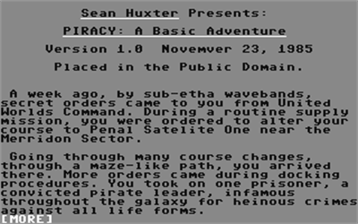 Piracy (Sean Huxter) - Screenshot - Game Title Image