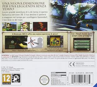 The Legend of Zelda: Ocarina of Time 3D - Box - Back Image