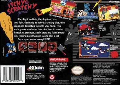 The Itchy & Scratchy Game - Box - Back Image