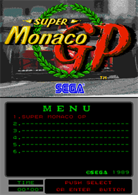 Super Monaco GP (Mega-Tech) - Screenshot - Game Title Image