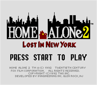Home Alone 2: Lost in New York - Screenshot - Game Title Image