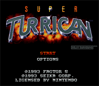 Super Turrican - Screenshot - Game Title Image