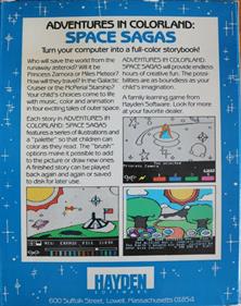 Adventures in Colorland: Space Sagas - Box - Back Image