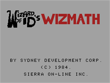 The Wizard of Id's Wiz Math - Screenshot - Game Title Image