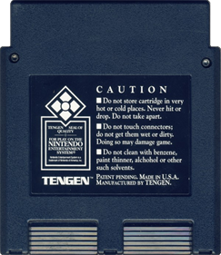 After Burner (Tengen) - Cart - Back Image