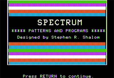 Spectrum - Screenshot - Game Title Image