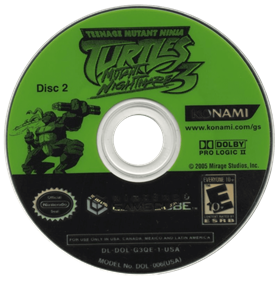 Teenage Mutant Ninja Turtles 3: Mutant Nightmare - Disc Image