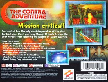 C: The Contra Adventure - Box - Back Image