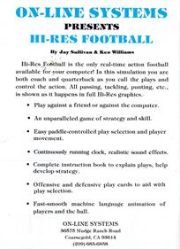 Hi-Res Football - Box - Back Image