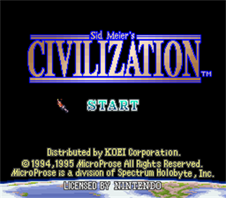 Sid Meier's Civilization - Screenshot - Game Title Image