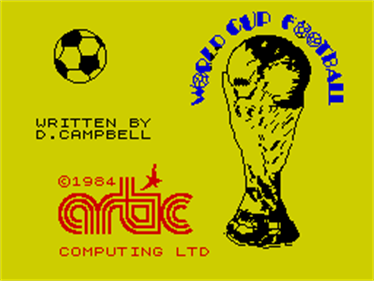World Cup Football - Screenshot - Game Title Image