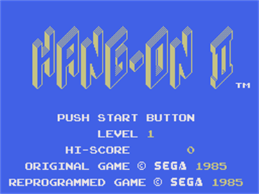 Hang-On II - Screenshot - Game Title Image