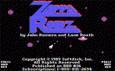 Zappa Roidz - Screenshot - Game Title Image