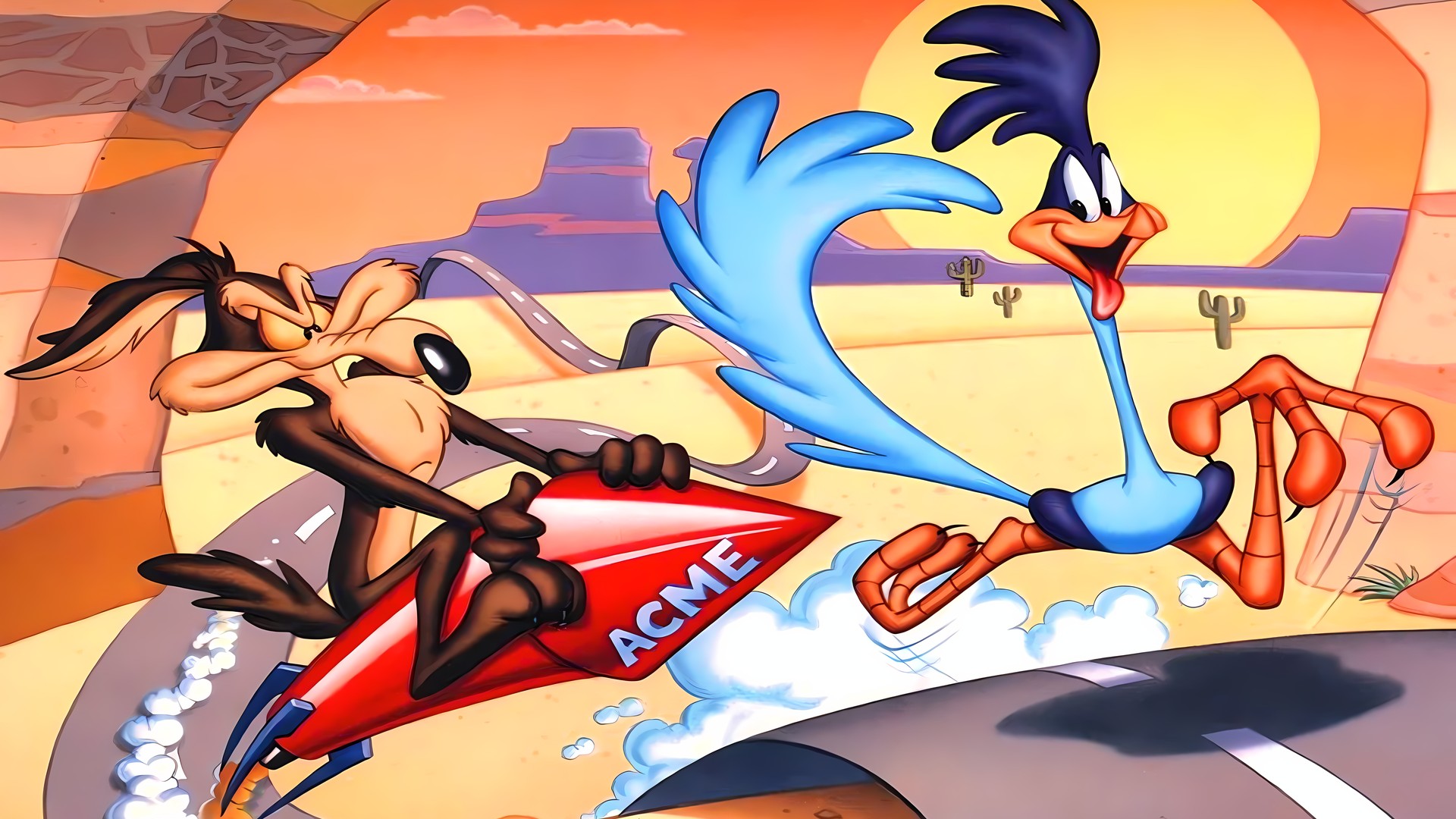 Desert Speedtrap starring Road Runner and Wile E. Coyote