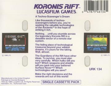Koronis Rift - Box - Back Image