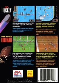 EA Sports Double Header: EA Hockey / John Madden Football - Box - Back Image