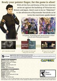 The Great Ace Attorney Chronicles - Fanart - Box - Back Image