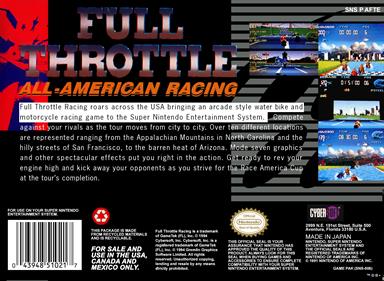 Full Throttle: All-American Racing - Box - Back Image