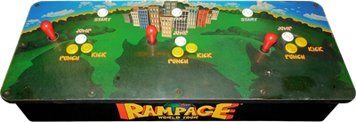 Rampage World Tour - Arcade - Control Panel Image