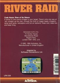 River Raid - Box - Back Image