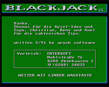 Blackjack II - Screenshot - Game Title Image