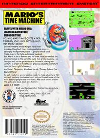 Mario's Time Machine - Box - Back Image