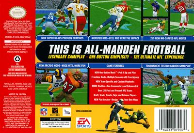 Madden NFL 99 - Box - Back Image