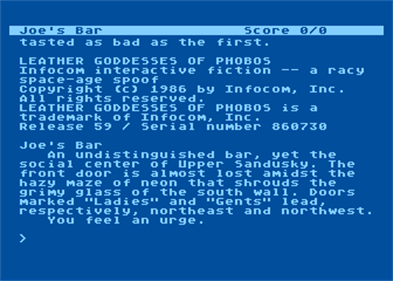 Leather Goddesses of Phobos - Screenshot - Game Title Image