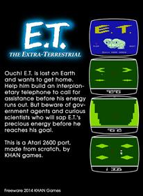 E.T.: The Extra Terrestrial - Box - Back Image