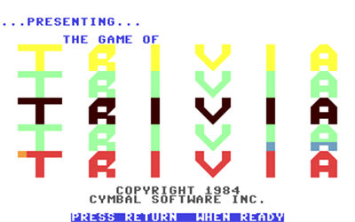 The Game of Trivia: General Trivia - Screenshot - Game Title Image