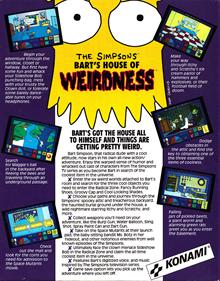 The Simpsons: Bart's House of Weirdness - Box - Back Image