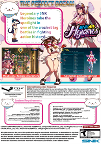 SNK Heroines: Tag Team Frenzy - Fanart - Box - Back Image