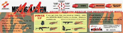 M.I.A.: Missing in Action - Arcade - Controls Information Image